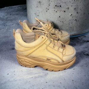 BUFFALO LONDON - Suede Wedge Sneakers